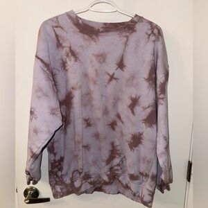 TNA Tie-Dye Sweatshirt - Lavender and Cocoa